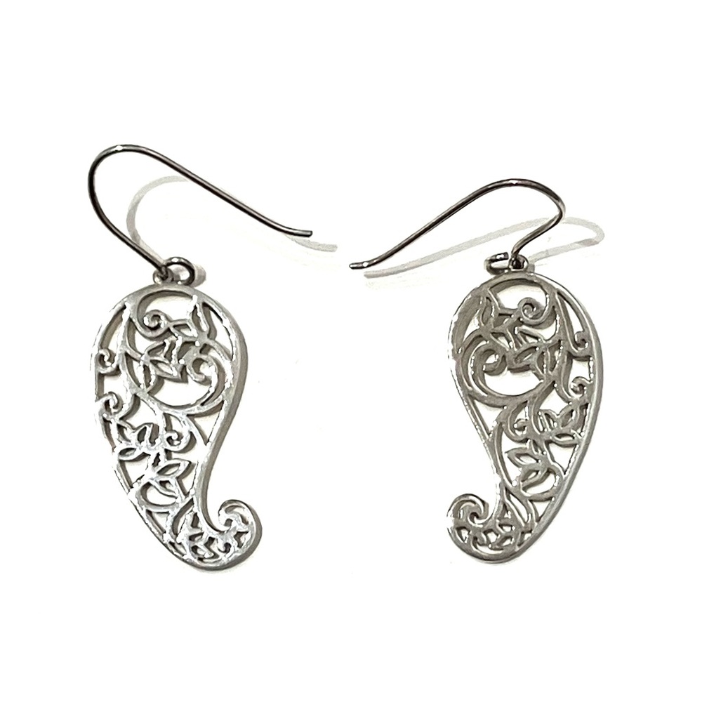 Tashi 925 Sterling Silver Paisley Filigree Earrings